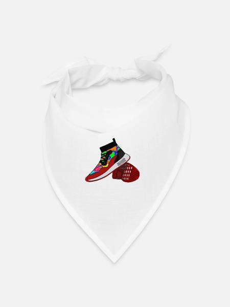 Bunte Schuhe für Schuh Süchtige Schuhe Geschenk - Bandana Dreieckstuch - Weiß