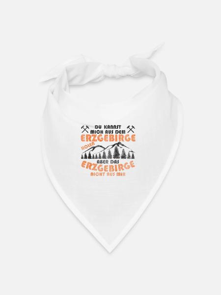 Erzgebirge Witzig Spruch Sachsen Arzgebirg - Bandana Dreieckstuch - Weiß