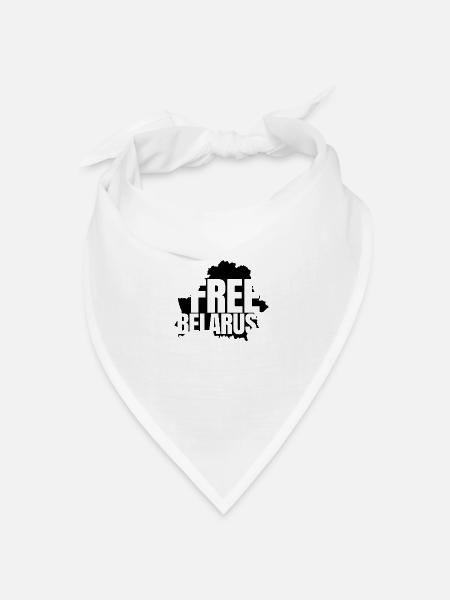 Free Belarus Weißrussland Frei Diktatur Befreien - Bandana Dreieckstuch - Weiß