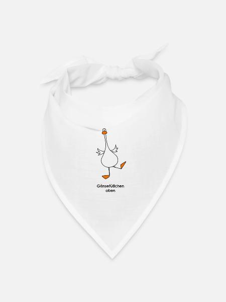 Gänsefüßchen oben - Bandana Dreieckstuch - Weiß