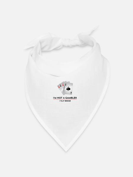 Kartenspiele Casino Bridge Player Glücksspielgeschenk - Bandana Dreieckstuch - Weiß