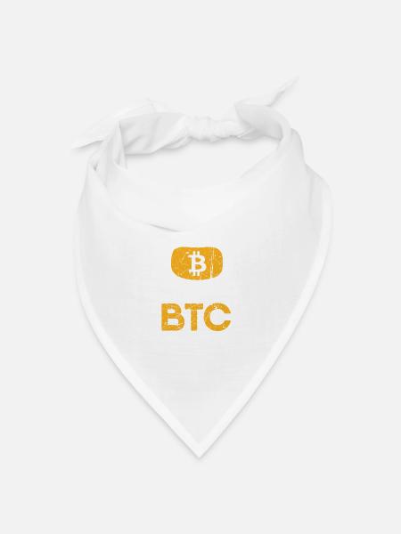 Lustiges Geschenk Bitcoin Crypto JUST Shirt - Bandana Dreieckstuch - Weiß