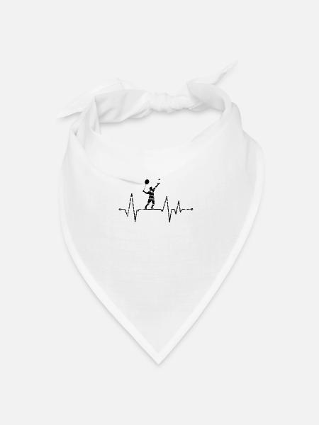 Badminton Federbälle Geschenk - Bandana Dreieckstuch - Weiß