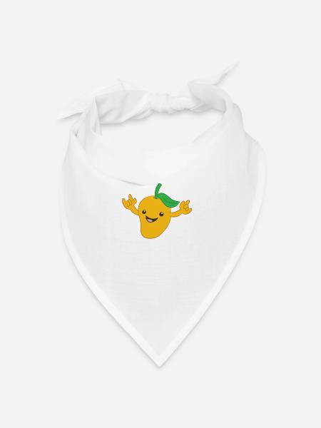 Mango Frucht Tanzen Liebe Mangos - Bandana Dreieckstuch - Weiß