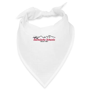 Sächsiche Schweiz - Skyline - Bandana Dreieckstuch - Weiß - Vorne