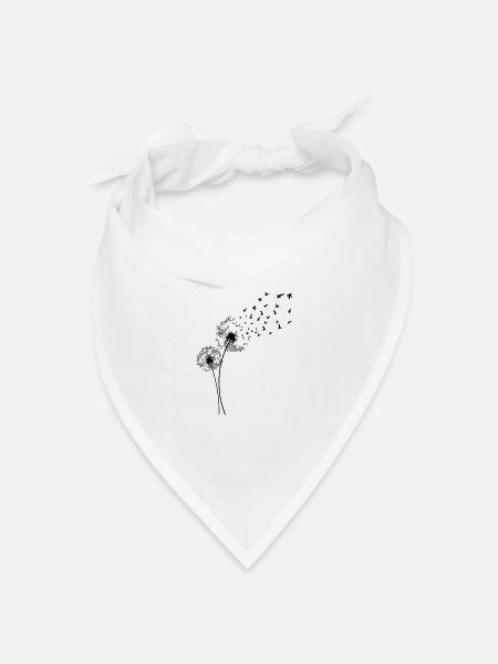 Dandelion - Bandana Dreieckstuch - Weiß