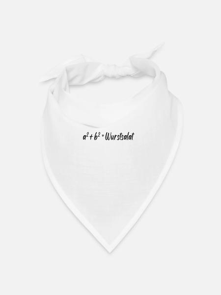 Mathe Mathematiker Humor Schule lustige Sprüche - Bandana Dreieckstuch - Weiß
