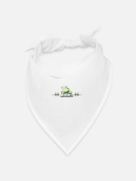 Herzschlag Natur Frosch - Bandana Dreieckstuch - Weiß