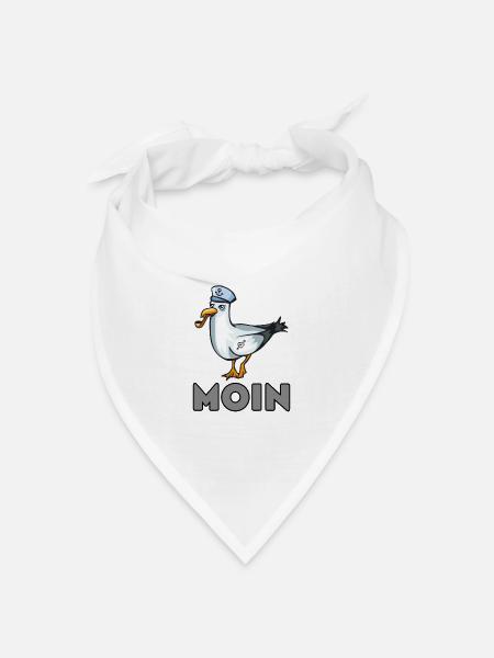 Hamburg Moin Matrose Möwe Geschenkidee Norddeutsch - Bandana Dreieckstuch - Weiß