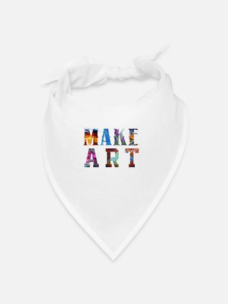 Künstler Künstler machen Kunst - Bandana Dreieckstuch - Weiß