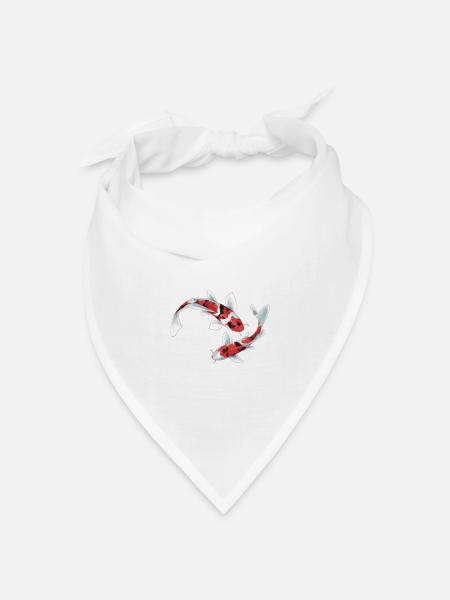 lustiges Koi Kois Koi Flüsterer Karpfen Geschenk - Bandana Dreieckstuch - Weiß
