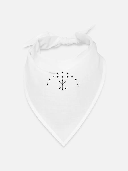 Adyge Circassian Tscherkessen Flagge T-Shirt - Bandana Dreieckstuch - Weiß