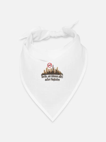 Berlin Skyline ohne Flughafen - Bandana Dreieckstuch - Weiß