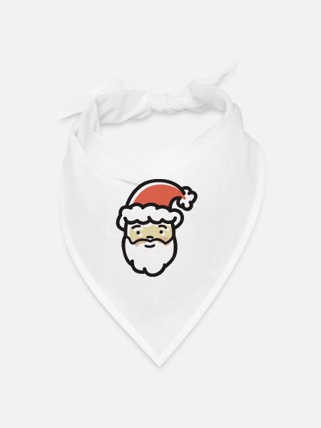 weihnachtsmann - Bandana Dreieckstuch - Weiß