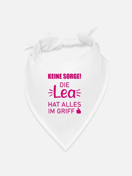 Lea Vorname Geschenk Cooler Spruch Namenstag - Bandana Dreieckstuch - Weiß