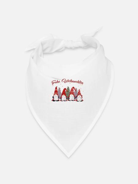 Gnom Wichtel Wichtel Figuren Weihnachten Geschenk - Bandana Dreieckstuch - Weiß