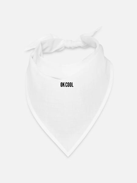 OK COOL cooler Spruch - Bandana Dreieckstuch - Weiß