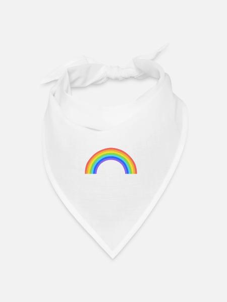 Rainbow - Bandana Dreieckstuch - Weiß