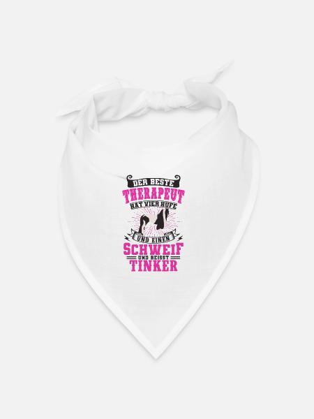 Tinker Pferd - Bandana Dreieckstuch - Weiß