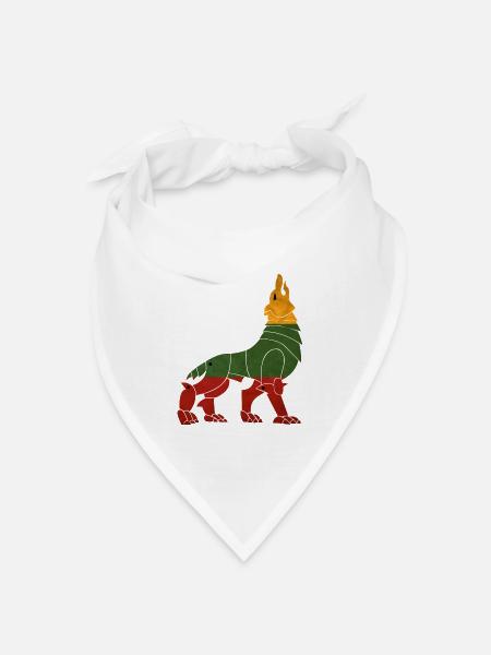 Lietuva Iron Wolf - Bandana Dreieckstuch - Weiß