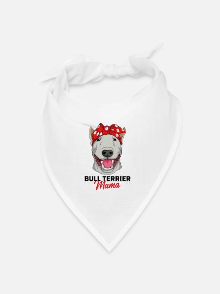 Bullterrier - Bandana Dreieckstuch - Weiß