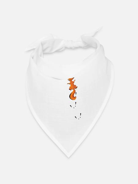 Kletterndes Eichhörnchen mit Spuren Geschenk - Bandana Dreieckstuch - Weiß