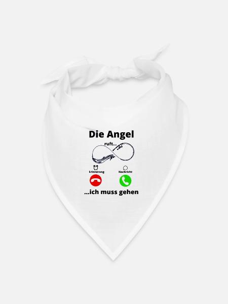 Angeln, Fischen, Fischer, Meer, Fisch, Geschenk - Bandana Dreieckstuch - Weiß