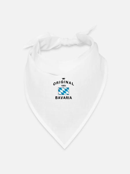 Bavaria Bayern original - Bandana Dreieckstuch - Weiß
