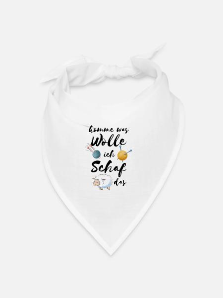 Super Strickmuster Spruch für Mütter Geschenk - Bandana Dreieckstuch - Weiß