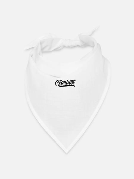 Klarinette Klarinettist Klarinetten Instrument - Bandana Dreieckstuch - Weiß