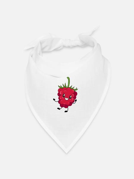 Himbeere - Bandana Dreieckstuch - Weiß