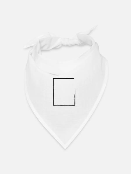 Rechteck - Bandana Dreieckstuch - Weiß
