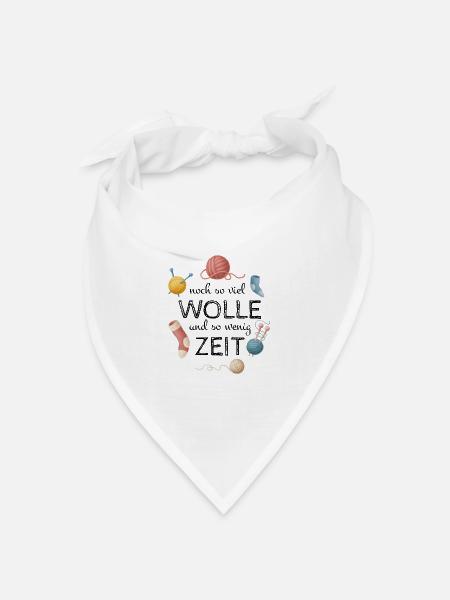 Schöner Strickmuster Spruch für Mütter Geschenk - Bandana Dreieckstuch - Weiß
