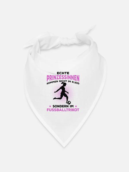 Fußball Mädchen - Bandana Dreieckstuch - Weiß