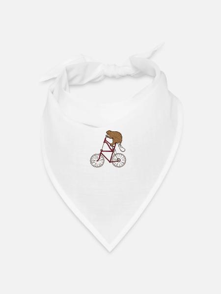 Biber Fahrrad - Bandana Dreieckstuch - Weiß
