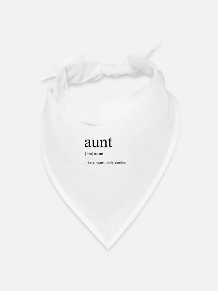 Tante wie Mama nur viel Cooler Familie - Bandana Dreieckstuch - Weiß