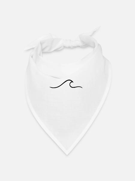 Surfer Welle Geschenk Surfer Boy Girl Dude Surf - Bandana Dreieckstuch - Weiß