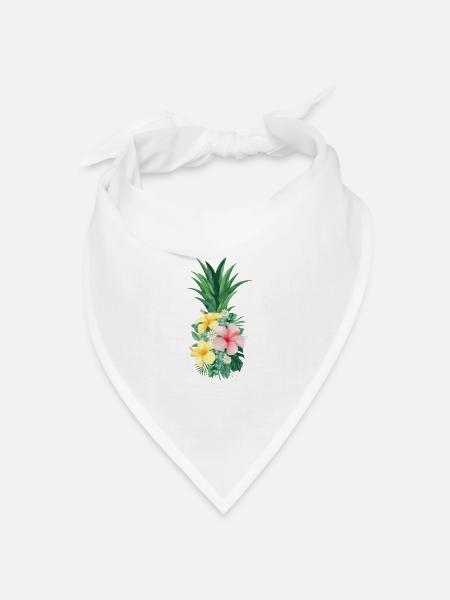 Pineapple - Bandana Dreieckstuch - Weiß