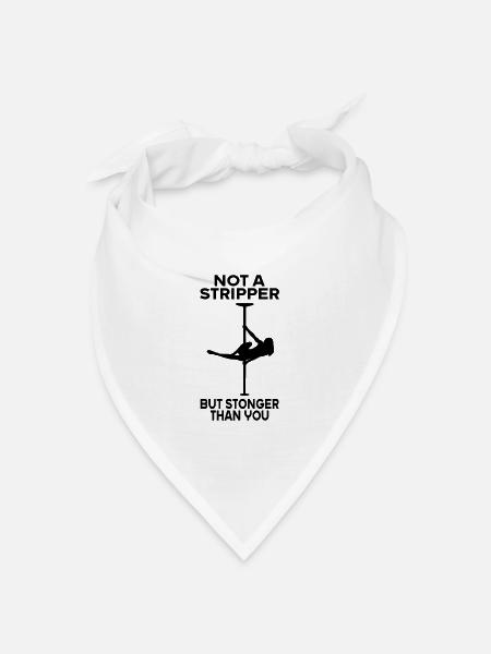 Pole Dance Stangen Geschenk Stangentanz - Bandana Dreieckstuch - Weiß