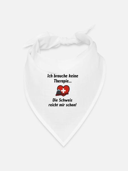 Schweiz - Bandana Dreieckstuch - Weiß