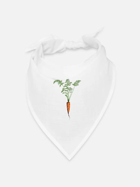 Retro Möhre Gemüse vintage Pflanze Garten Geschenk - Bandana Dreieckstuch - Weiß