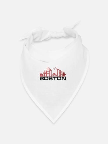 boston stadt - Bandana Dreieckstuch - Weiß