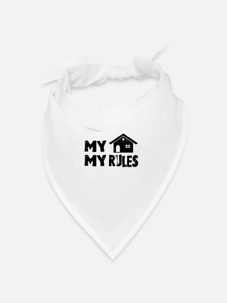 Mein Haus - Bandana Dreieckstuch - Weiß