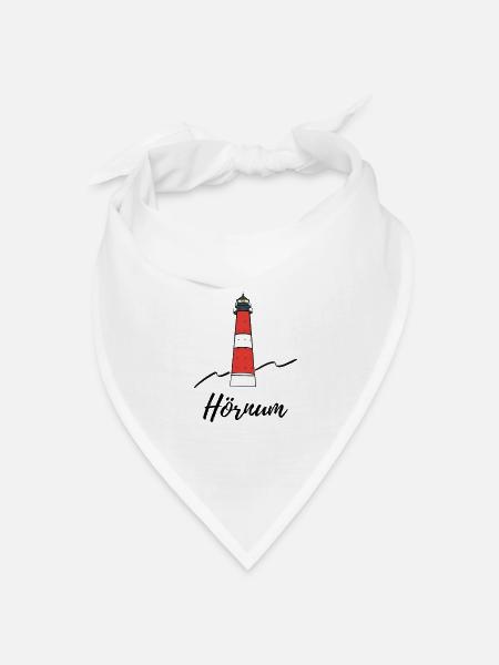 Leuchtturm Hörnum Sylt - Bandana Dreieckstuch - Weiß