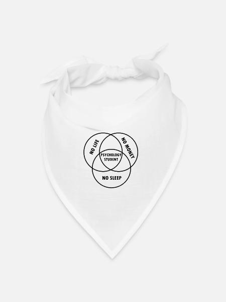 Psychologie Student Geschenk Psychologe Bachelor - Bandana Dreieckstuch - Weiß