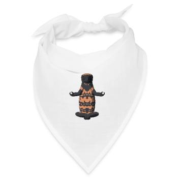 Meditierende GilaKrustenechse - Bandana Dreieckstuch - Weiß - Vorne