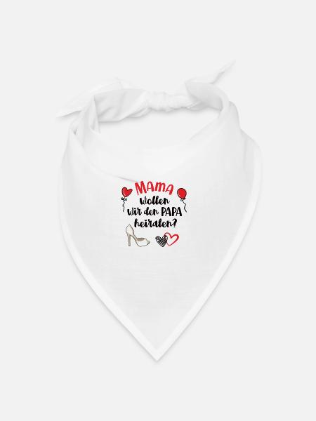 Heiratsantrag Machen Hochzeitsantrag Ideen - Bandana Dreieckstuch - Weiß