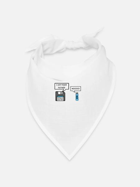 Diskette Ich bin dein Vater Usb - Bandana Dreieckstuch - Weiß