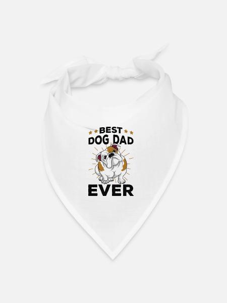 Englische Bulldogge - Bandana Dreieckstuch - Weiß