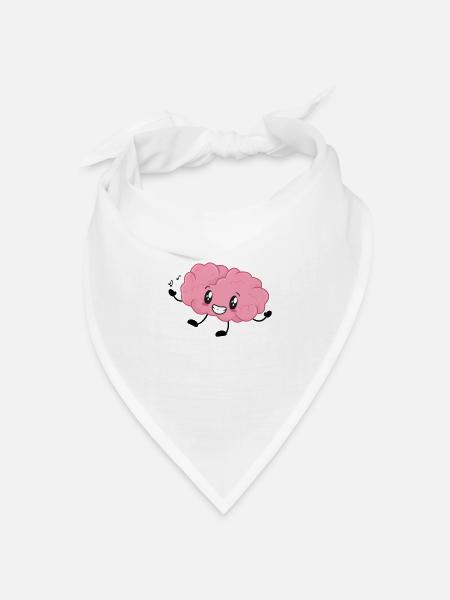 Gehirn Sänger Musik - Bandana Dreieckstuch - Weiß